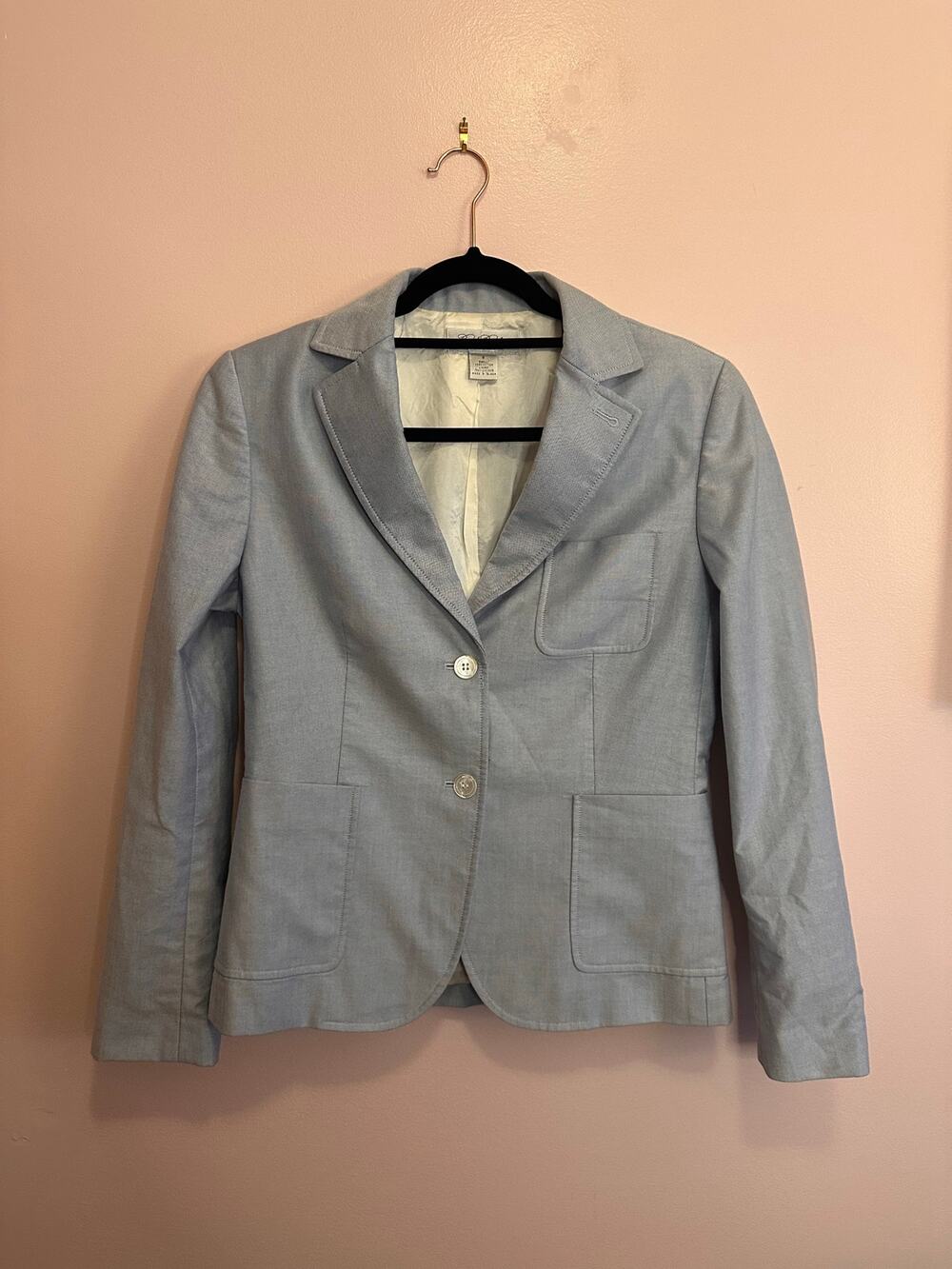 Brooks Brothers Women's Light Blue Blazer Suit Jacket 6
